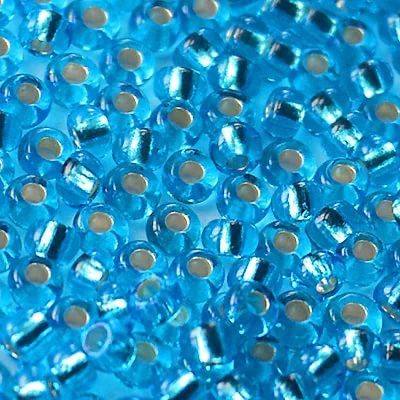 Бисер Preciosa 67030 берлинская лазурь с серебряным центром