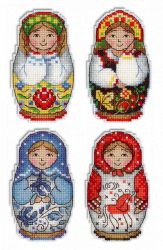 Р-337 Набор для вышивания "Жар-Птица" "Русские матрешки. Магниты"