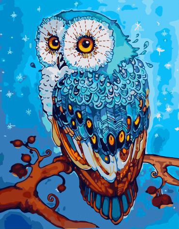GX 32874 Картина по номерам Paintboy "Зимняя сова"