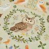 0100-Сов-Н-3Bf1  Набор для вышивания «100 сов» натуральный льняной